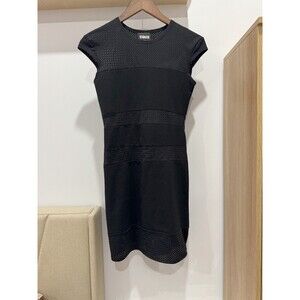 Reformation Nasty Girl Women S Black Cap Sleeve Sheer Jersey Mesh Midi Dress USA